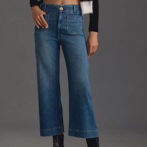 Anthropologie- Pilcro and the Letterpress - The Colette Denim Cropped Wide-Leg